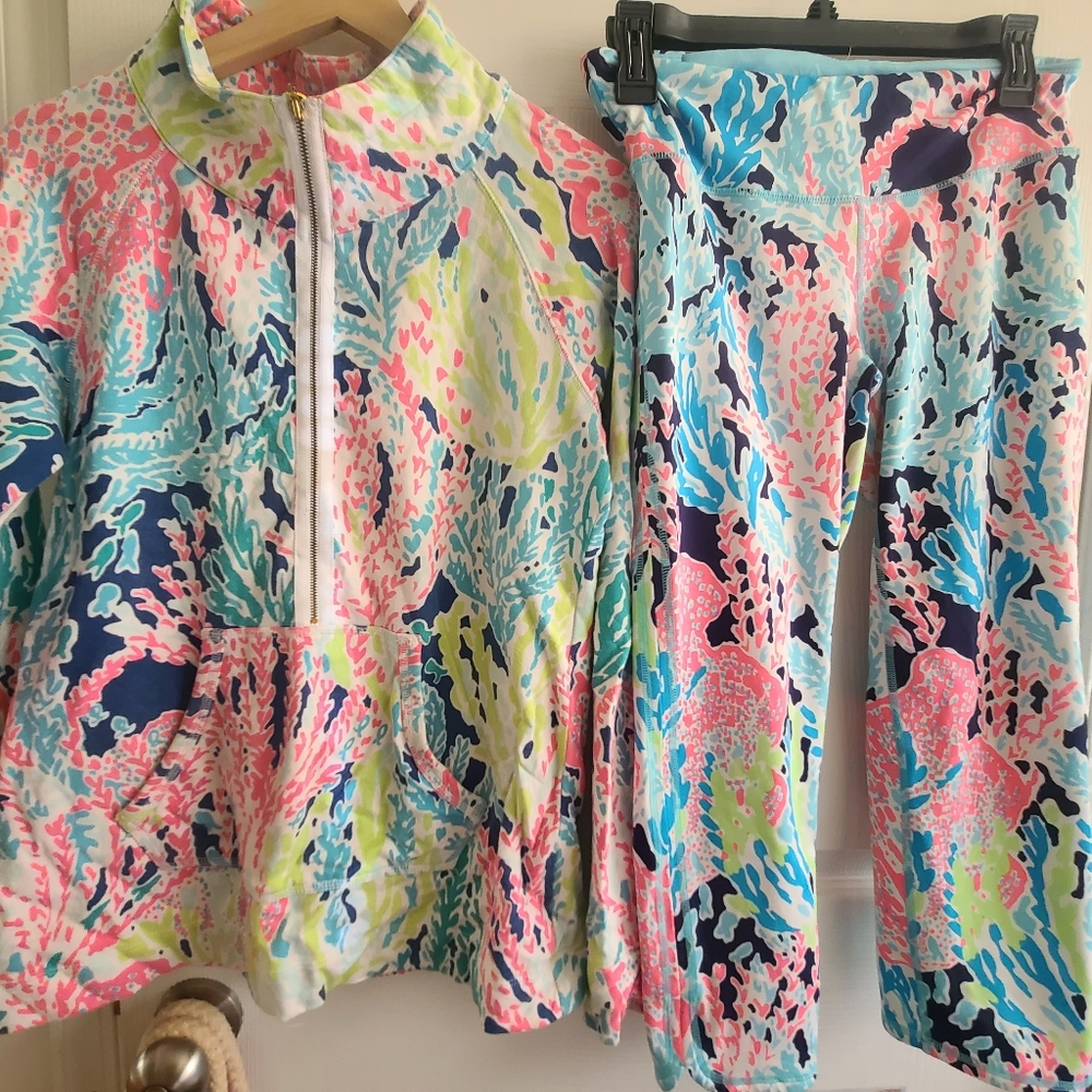 Lilly Pulitzer Popovers and leggings set